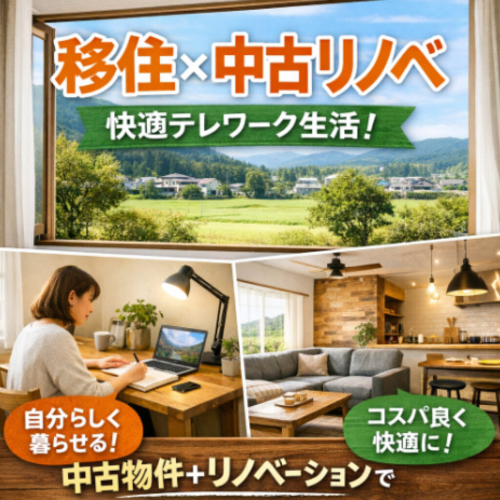 山梨のリノベーション｜リモートワーク時代の今“移住”が人気！中古+リノベで在宅ワークを快適に
