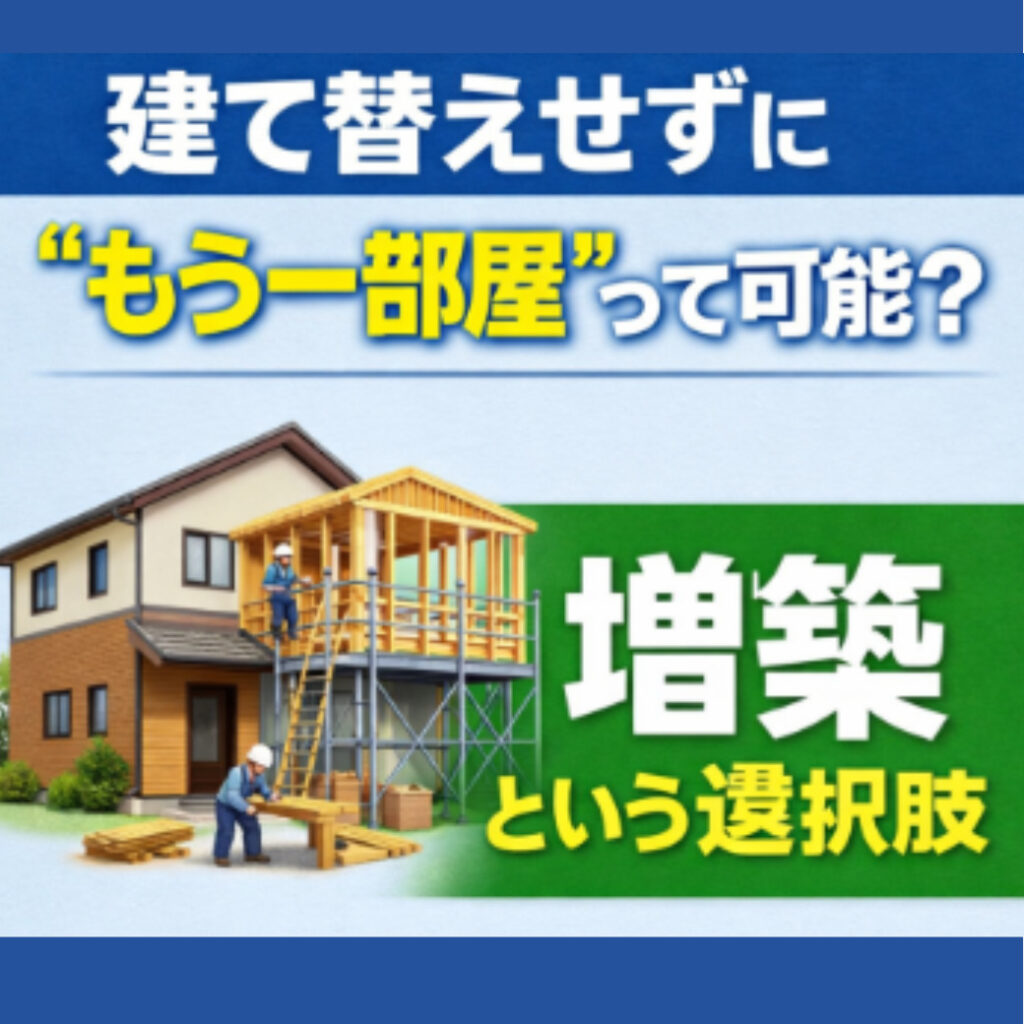 山梨×増築リノベ｜建て替えせずに“もう一部屋”って可能？増築という選択肢をお話します！