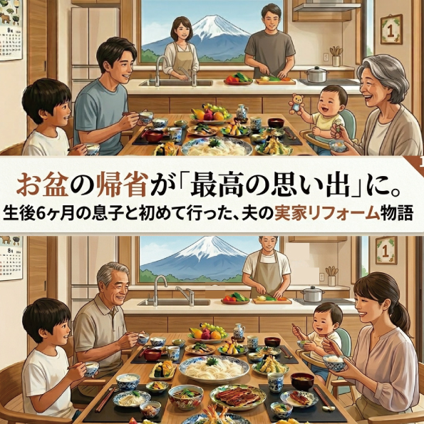 お盆の帰省が「最高の思い出」に。生後6ヶ月の息子と初めて行った、夫の実家リフォーム物語