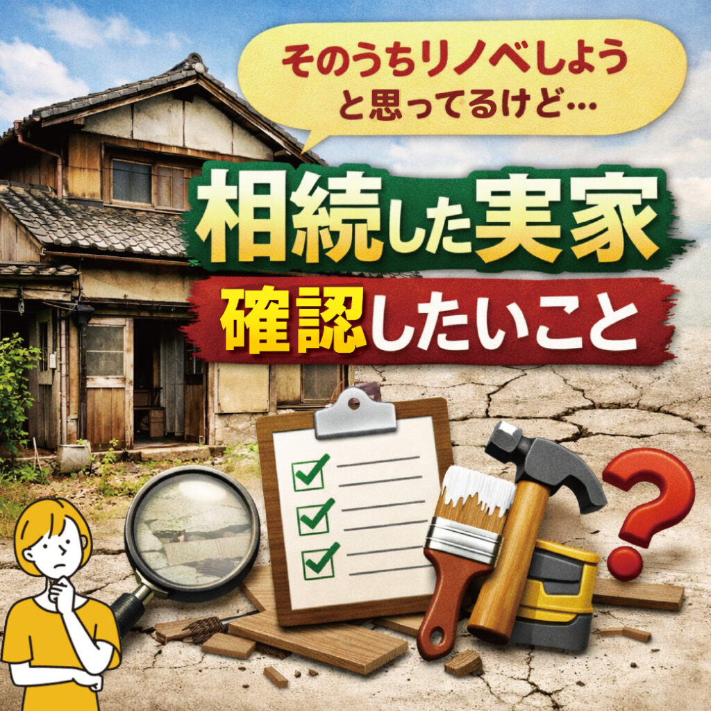 山梨×空き家リノベ｜相続した実家を「そのうちリノベしよう」と思っているときに確認したいこと