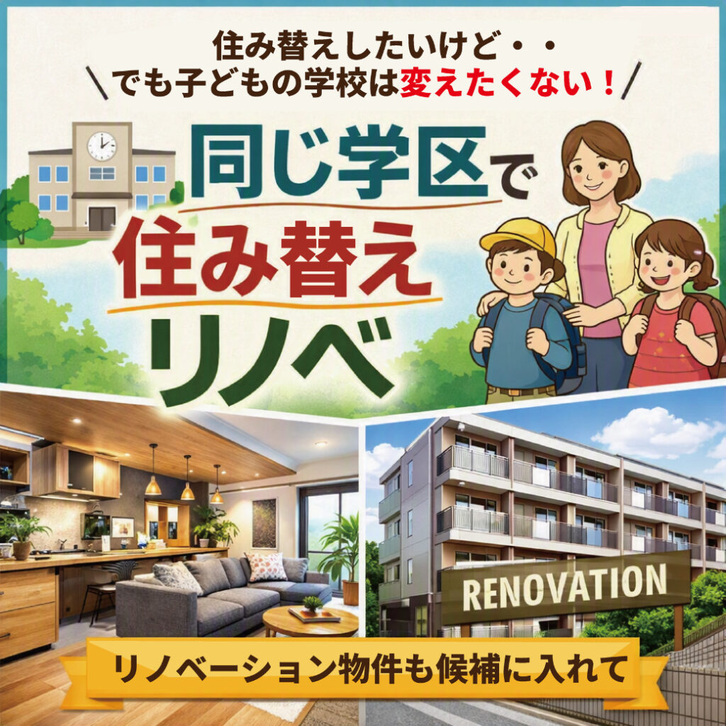 【山梨×リノベ済物件】住み替えしたいけど…でも子どもの学校は変えたくない。同じ学区で住み替える選択肢のひとつ、リノベ済物件